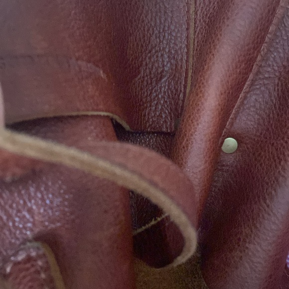 Portland leather goods ALMOST PERFECT' MEDIUM CROSSBODY TOTE cognac - Picture 9 of 16